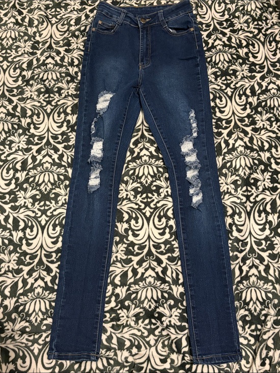 BDG Denim - BDG Dark Blue Distressed Skinny Jeans